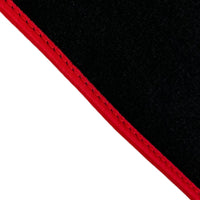 Black Floor Mats For Mercedes-Benz C Class W202 (1993-2000) ER56 Design | Red Trim - AutoWin