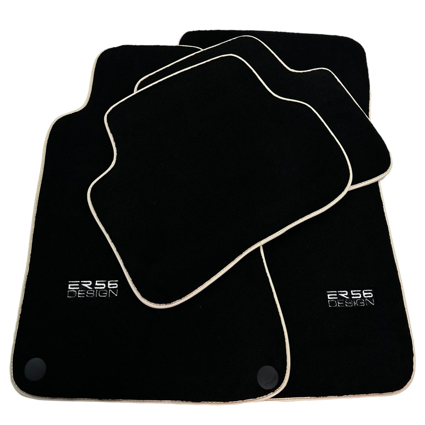Black Floor Mats For Mercedes Benz C-Class W203 (2000-2007) ER56 Design - AutoWin