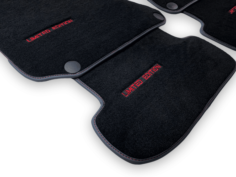 Black Floor Mats For Mercedes Benz C-Class W205 Sedan (2014-2018) | Limited Edition - AutoWin