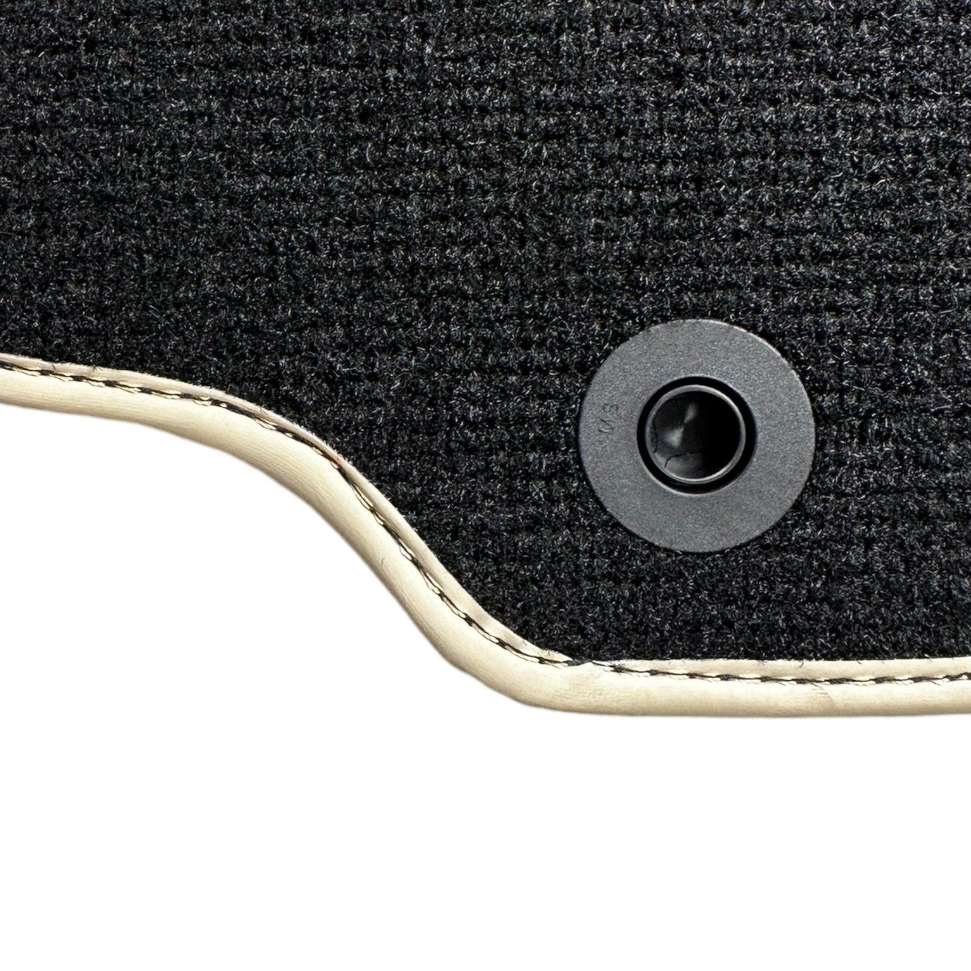 Black Floor Mats For Mercedes-Benz C Class W206 (2021-2023) Beige Trim - AutoWin