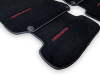 Black Floor Mats For Mercedes Benz CLK-Class A208 Convertible (1998-2003) | Limited Edition - AutoWin
