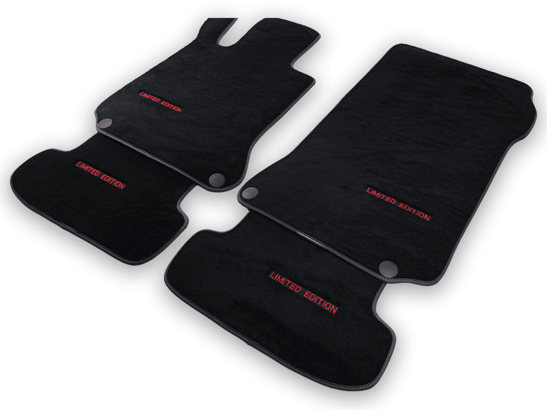 Black Floor Mats For Mercedes Benz CLK-Class A208 Convertible (1998-2003) | Limited Edition - AutoWin