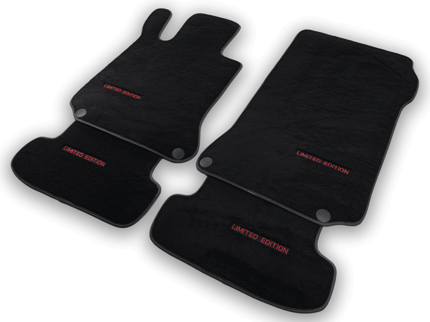 Black Floor Mats For Mercedes Benz CLK-Class C209 Coupe (2002-2009) | Limited Edition - AutoWin
