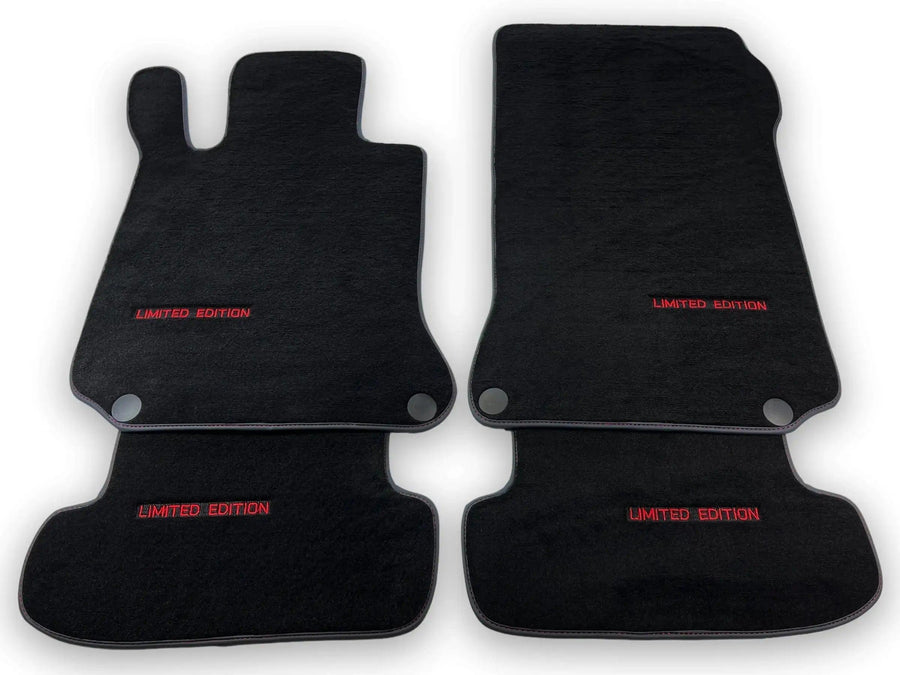 Black Floor Mats For Mercedes Benz E-Class A207 Convertible (2010-2013) | Limited Edition - AutoWin