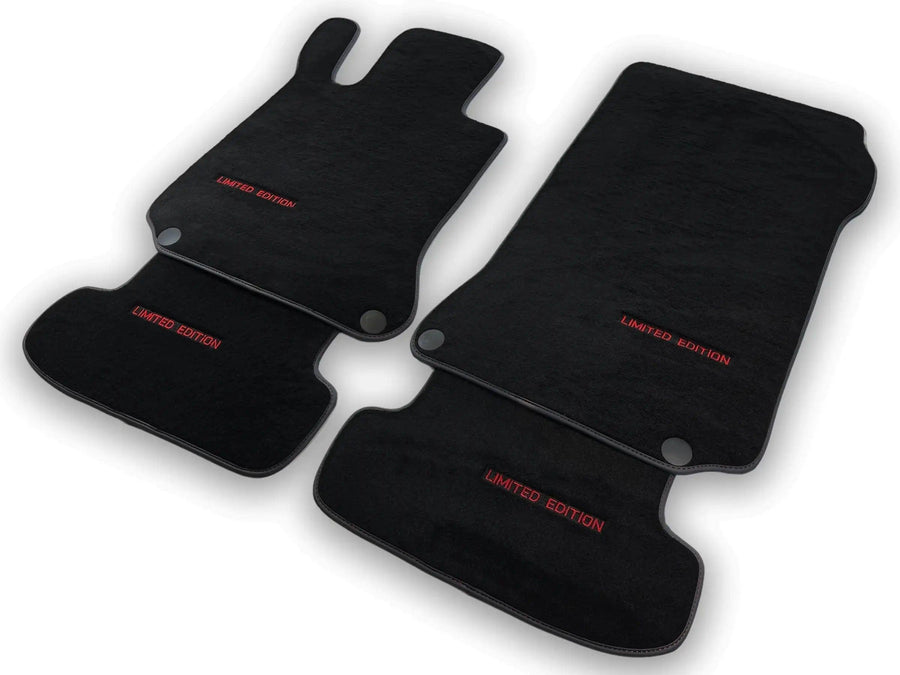 Black Floor Mats For Mercedes Benz E-Class A207 Convertible (2010-2013) | Limited Edition - AutoWin