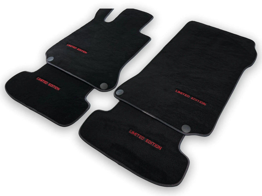 Black Floor Mats For Mercedes Benz E-Class A207 Convertible (2010-2013) | Limited Edition - AutoWin