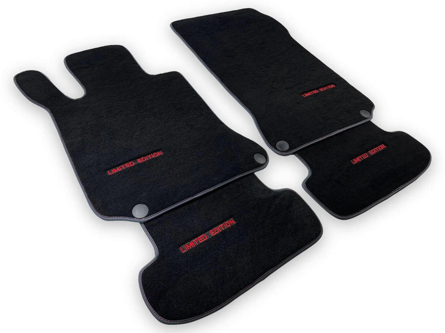 Black Floor Mats For Mercedes Benz E-Class A207 Convertible (2010-2013) | Limited Edition - AutoWin