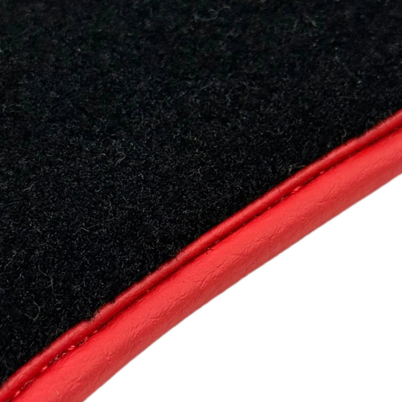 Black Floor Mats for Mercedes Benz E-Class W213 Sedan (2020-2023) Hybrid | Red Trim - AutoWin