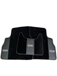 Black Floor Mats For Mercedes-Benz G Class W461 (1979-2008) With Leather Borders ER56 Design - AutoWin