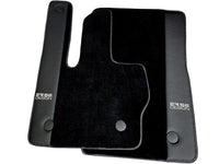 Black Floor Mats For Mercedes-Benz G Class W463 (2008-2018) With Leather Borders ER56 Design - AutoWin