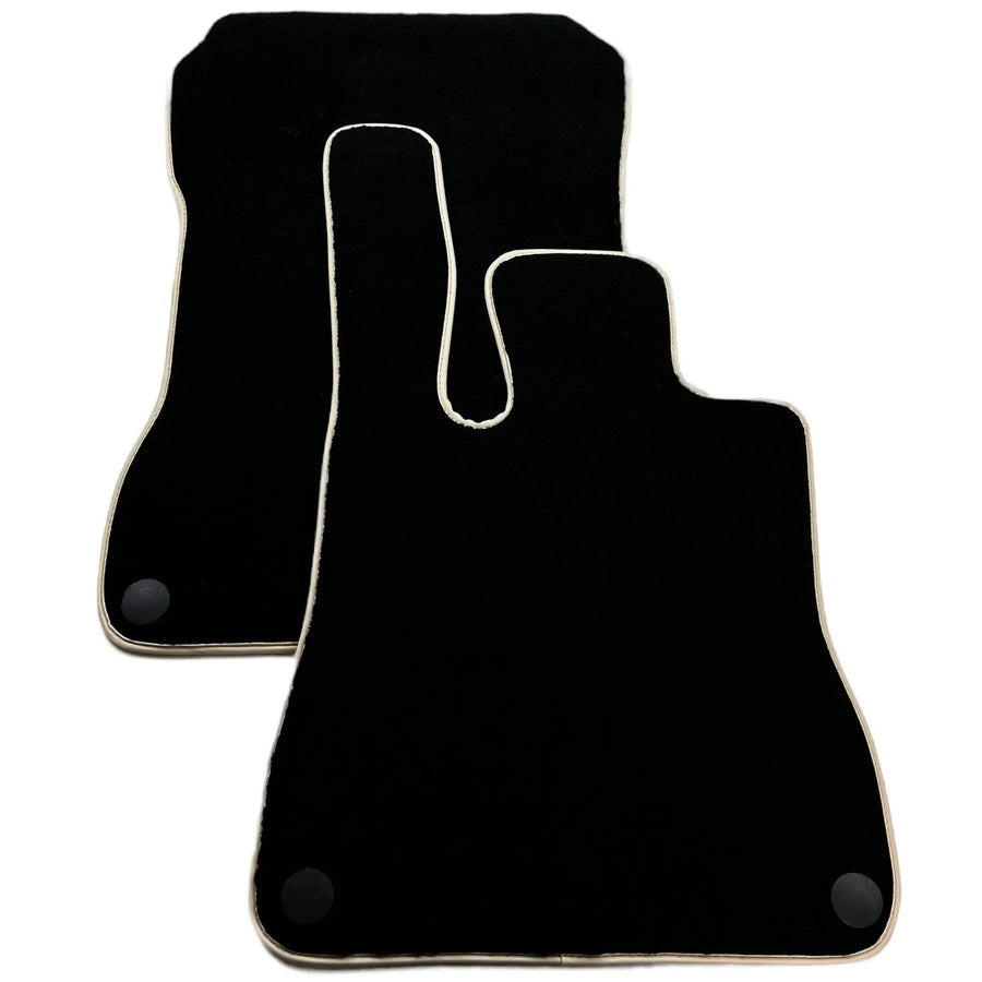 Black Floor Mats For Mercedes-Benz SLC-Class R172 (2016-2023) Beige Trim - AutoWin
