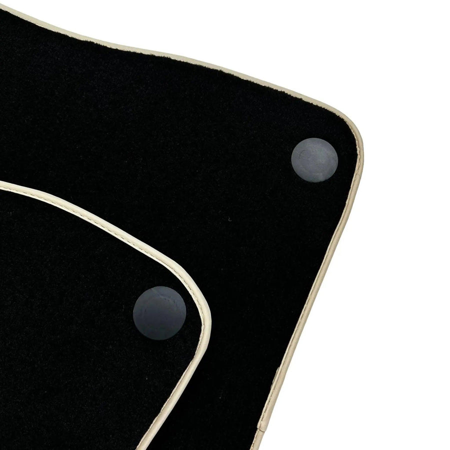 Black Floor Mats For Mercedes-Benz SLK-Class R170 (2000-2004) Beige Trim - AutoWin