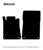 Black Floor Mats For Mercedes-Benz SLK-Class R170 (2000-2004) ER56 Design - AutoWin