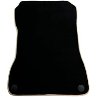 Black Floor Mats For Mercedes-Benz SLK-Class R172 (2011-2023) Beige Trim - AutoWin