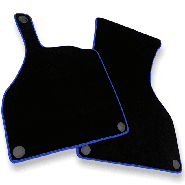 Black Floor Mats For Mercedes-Benz SLS-Class AMG (2009-2014) Blue Trim - AutoWin