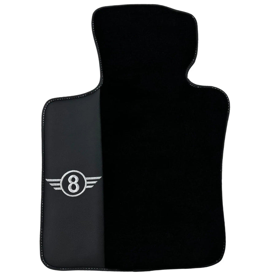 Black Floor Mats for Mini Cooper F56 (2013-2022) with Leather - AutoWin