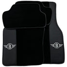 Black Floor Mats for Mini Cooper F56 (2013-2022) with Leather - AutoWin