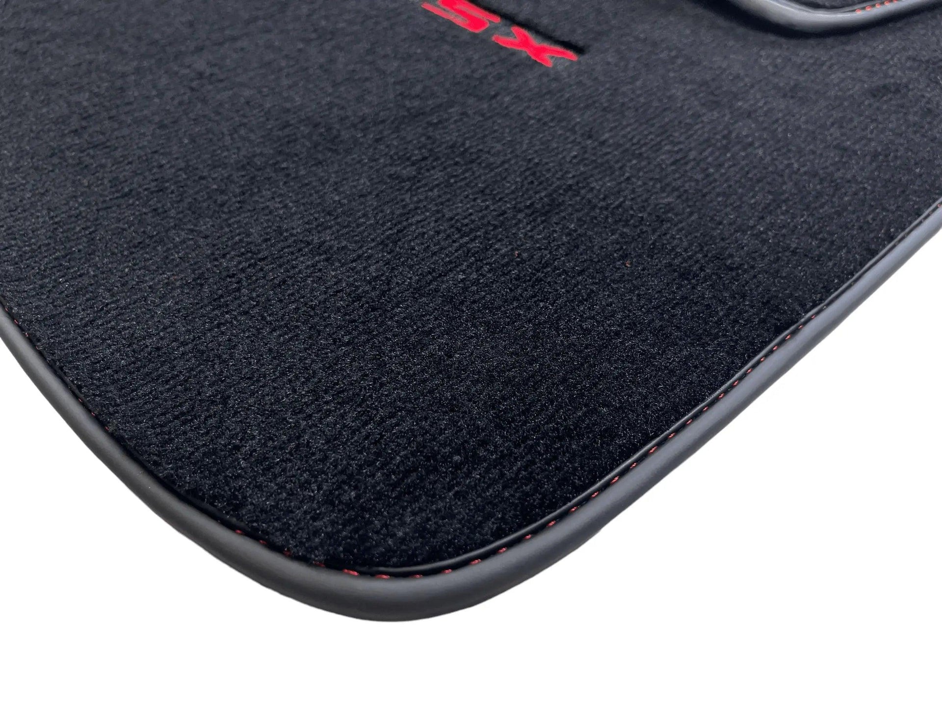 Black Floor Mats For Nissan 200 SX (1989-1994) With Red Logo - AutoWin