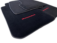 Black Floor Mats For Nissan 200 SX (1989-1994) With Red Logo - AutoWin