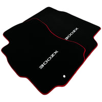 Black Floor Mats For Nissan 300ZX (1990-2000) Red Trim - AutoWin
