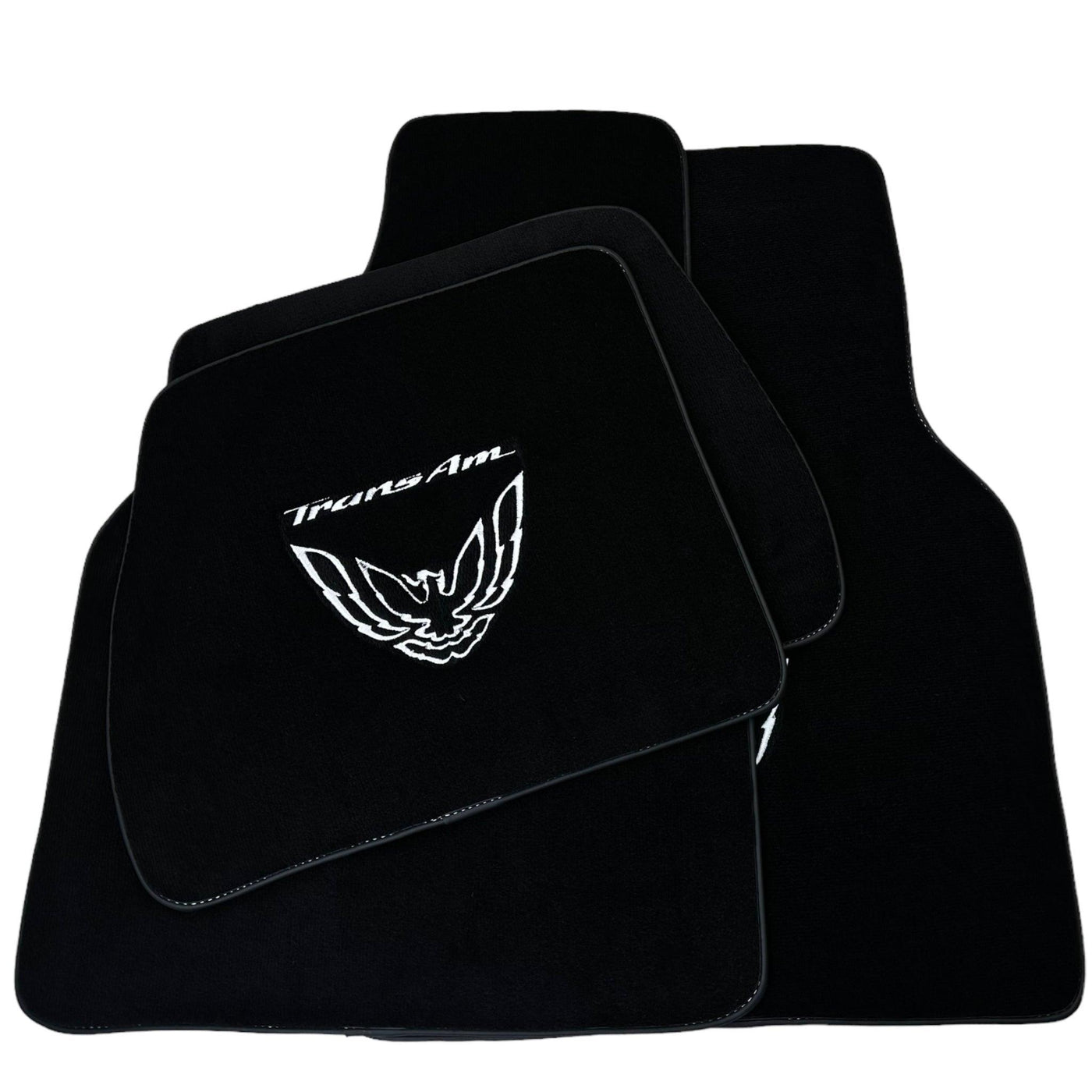 Black Floor Mats for Pontiac FireBird (1993-2002) with Trans Am Logo - AutoWin