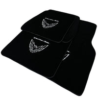 Black Floor Mats for Pontiac FireBird (1993-2002) with Trans Am Logo - AutoWin