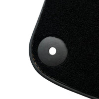 Black Floor Mats for Porsche 718 Boxster (2016-2023) with Orange Alcantara Leather ER56 Design - AutoWin