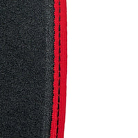 Black Floor Mats for Porsche 991 (2012-2019) with Red Trim - AutoWin