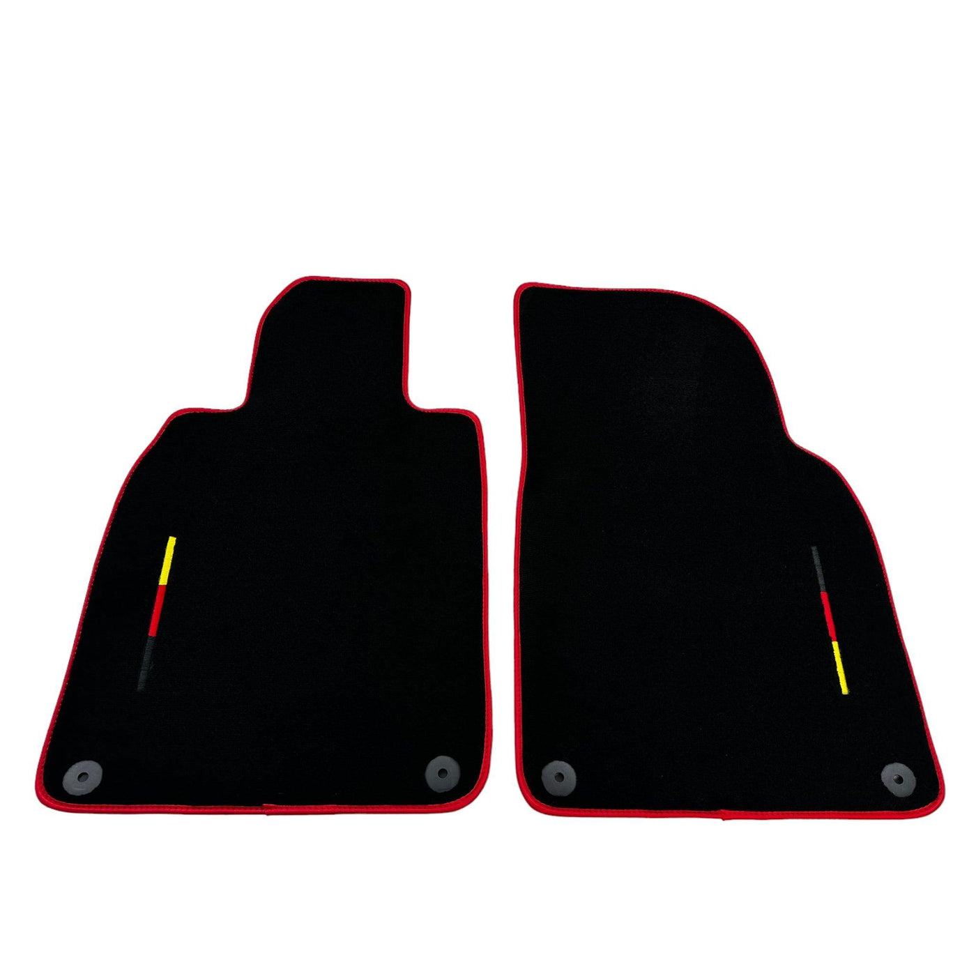 Black Floor Mats for Porsche 991 (2012-2019) with Red Trim - AutoWin