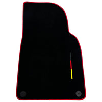Black Floor Mats for Porsche 991 (2012-2019) with Red Trim - AutoWin