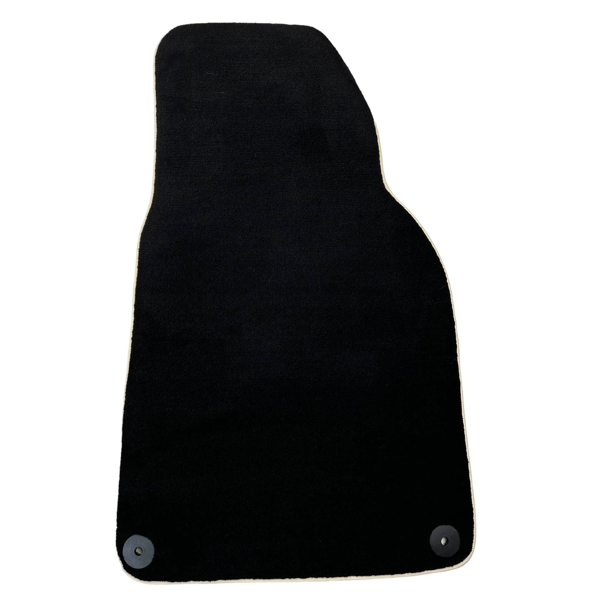 Black Floor Mats for Porsche Cayenne (2018-2023) | Beige Trim - AutoWin