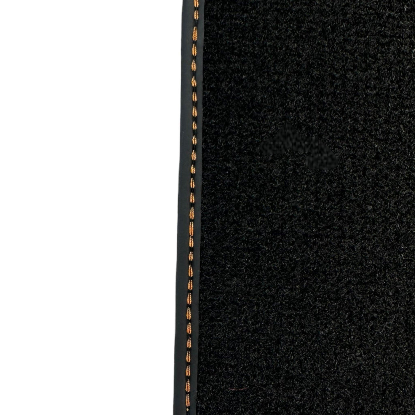 Black Floor Mats for Porsche Panamera (2017-2023) with Orange Alcantara Leather ER56 Design - AutoWin