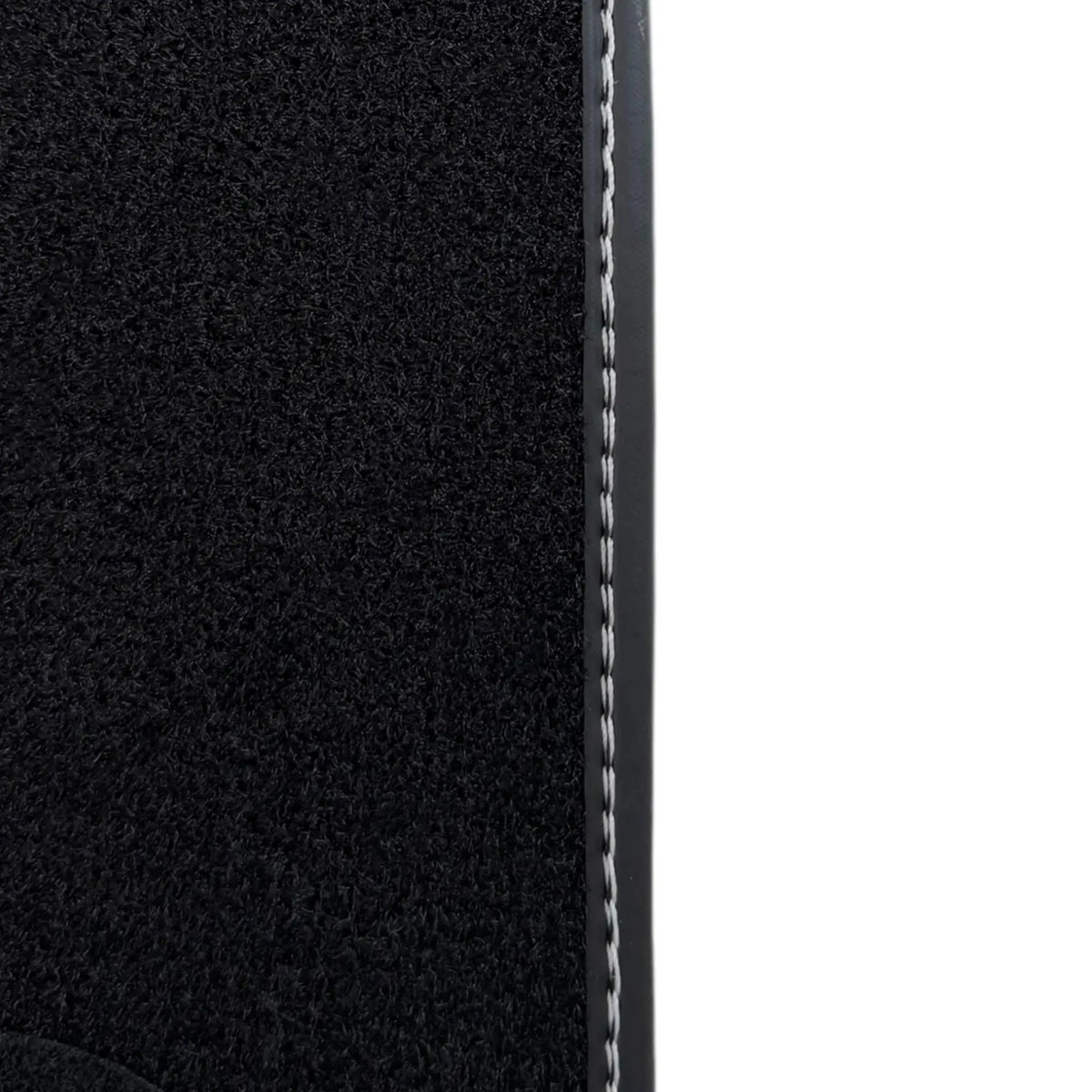 Black Floor Mats for Rolls Royce Cullinan (2018–2025) with Gray Leather Borders