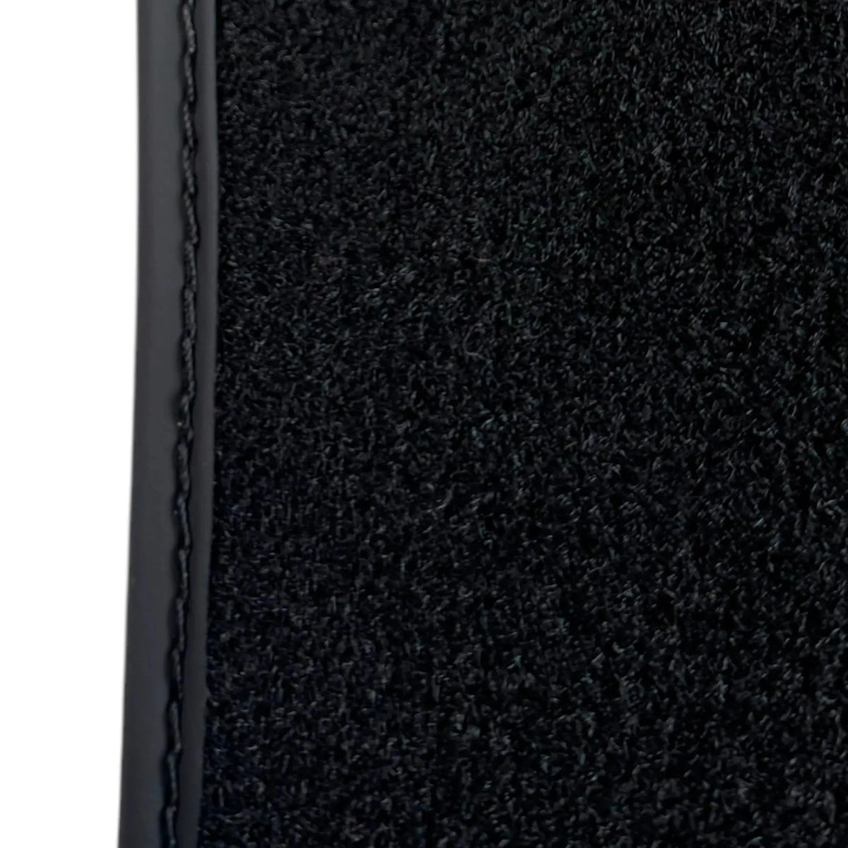 Black Floor Mats for Rolls Royce Cullinan (2018-2025) with White Leather | RR Logo