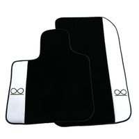 Black Floor Mats For Rolls Royce Spectre (2023-2024) White Leather - AutoWin