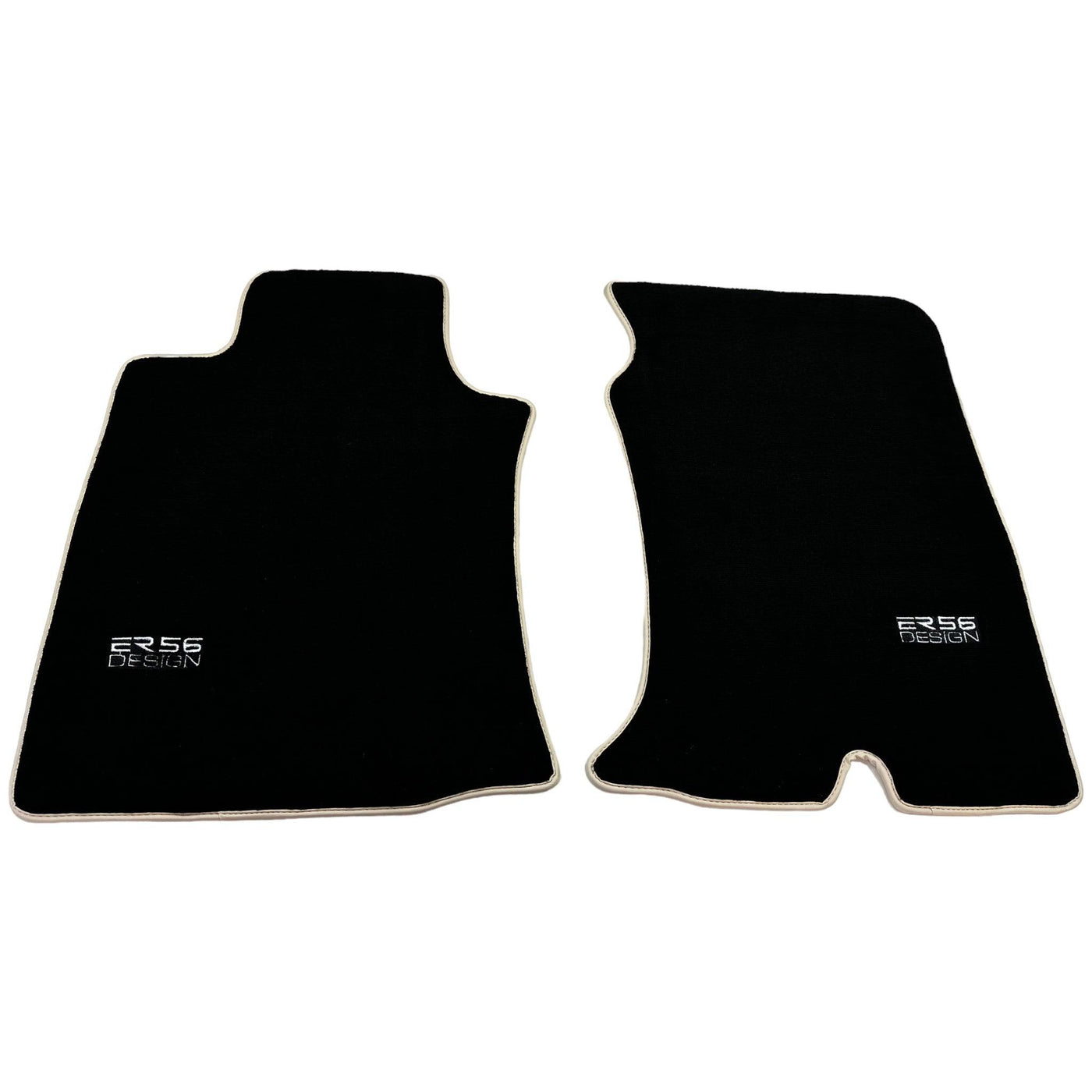 Black Floor Mats For Toyota Land Cruiser 120 (2002-2009) Beige Trim | ER56 Design - AutoWin