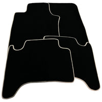 Black Floor Mats For Toyota Land Cruiser 120 (2002-2009) | Beige Trim - AutoWin