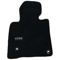 Black Floor Mats For Toyota Land Cruiser 150 (2009-2022) Beige Trim | ER56 Design - AutoWin