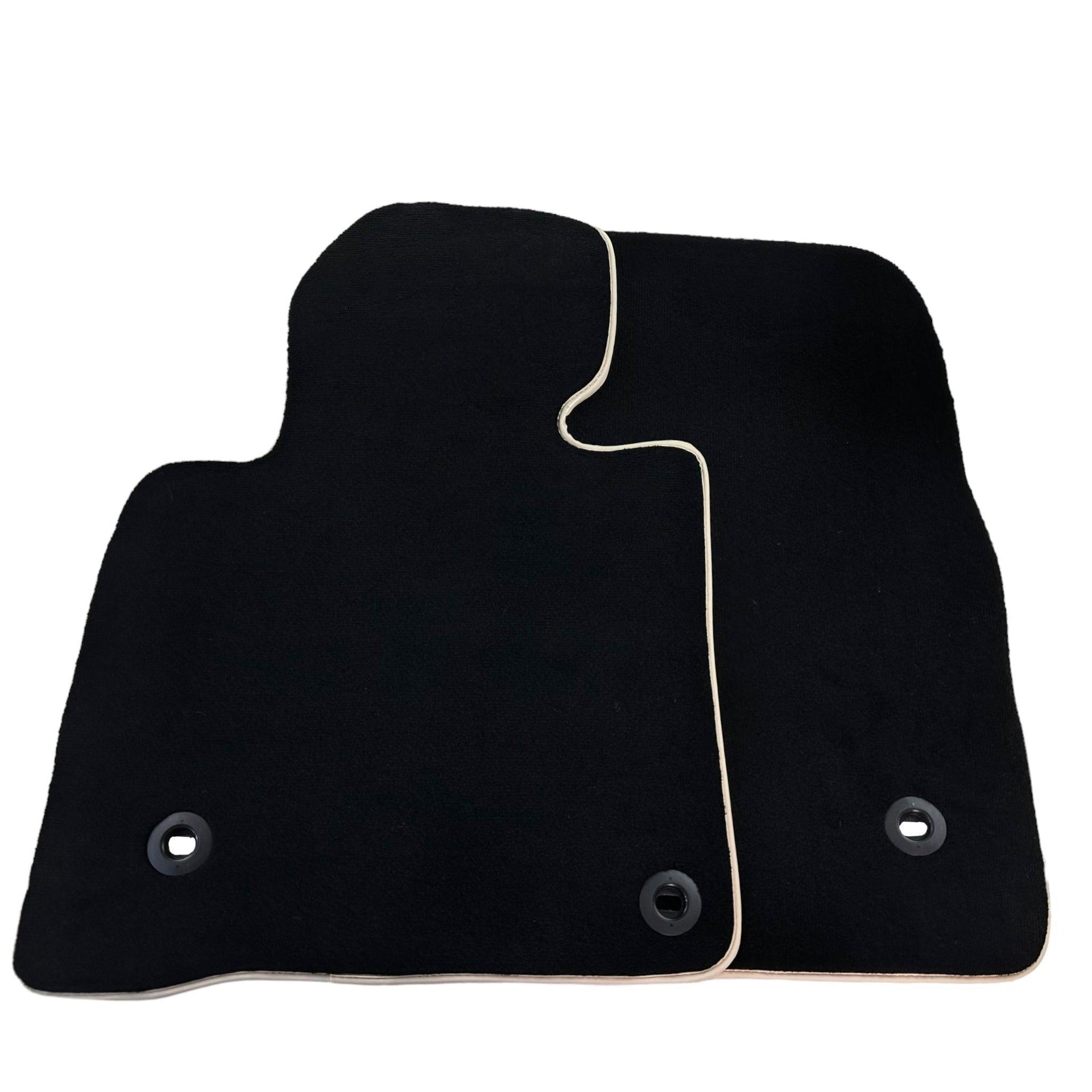 Black Floor Mats For Toyota Land Cruiser 150 (2009-2022) | Beige Trim - AutoWin