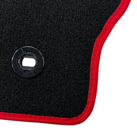 Black Floor Mats for Toyota Prius (2009-2012) with Red Trim - AutoWin