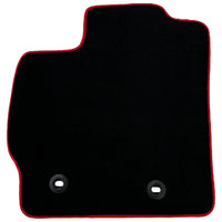 Black Floor Mats for Toyota Prius (2009-2012) with Red Trim - AutoWin