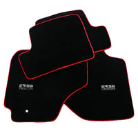 Black Floor Mats For Toyota RAV4 (2000-2003) ER56 Design with Red Trim - AutoWin