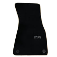 Black Floor Mats With Beige Trim For Audi A6 C8 Sedan (2018-2023) ER56 Design - AutoWin