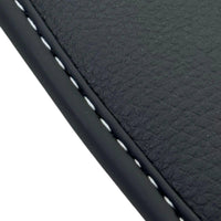 Black Floor Mats with Leather for Lamborghini Huracan (2014-2023) - Fighter Jet Edition - AutoWin