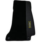 Black Floor Mats with Leather for Mercedes Benz E-Class W213 Sedan (2016-2020) - "Jet Fuel Only" - AutoWin