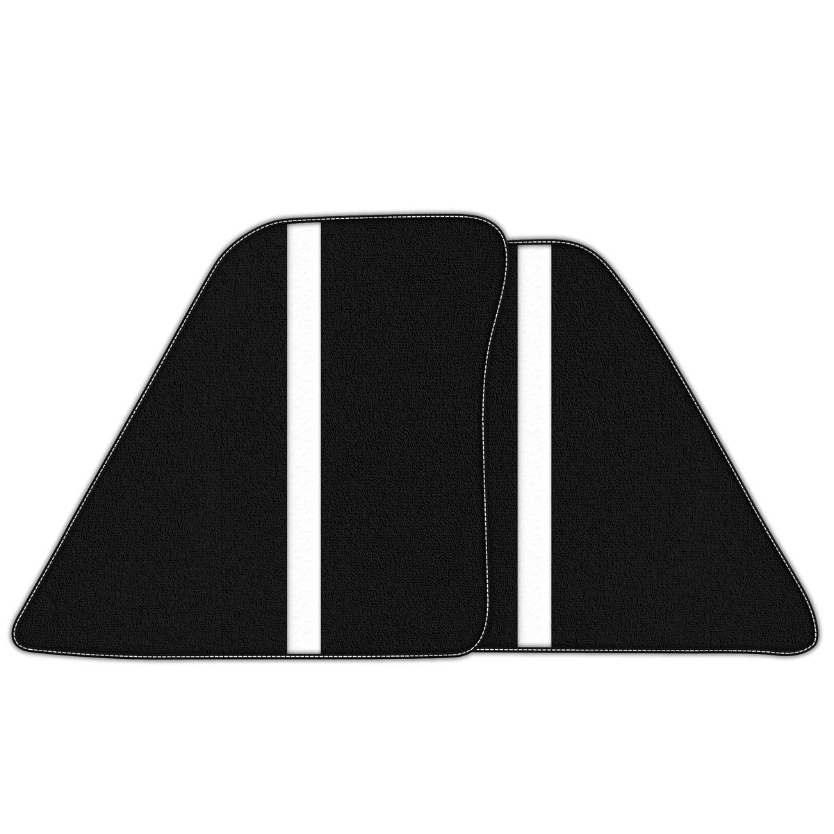 Black Floor Mats with Leather Line for Ferrari 296 GTB (2022-2027) - Various Colors