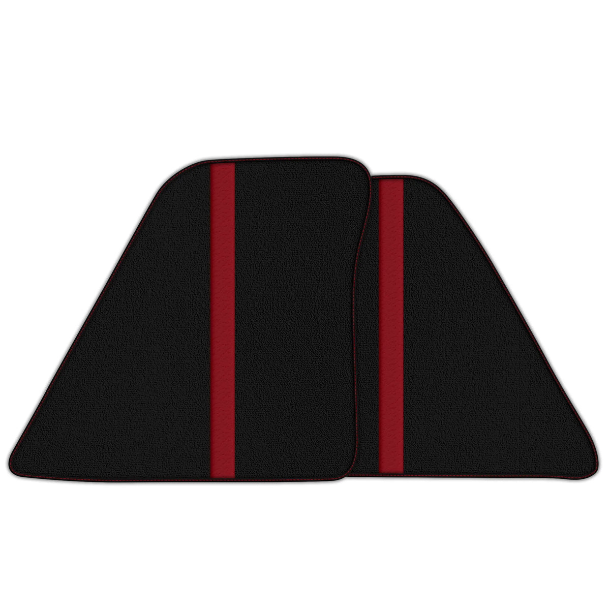 Black Floor Mats with Leather Line for Ferrari 296 GTS (2022-2027) - Various Colors