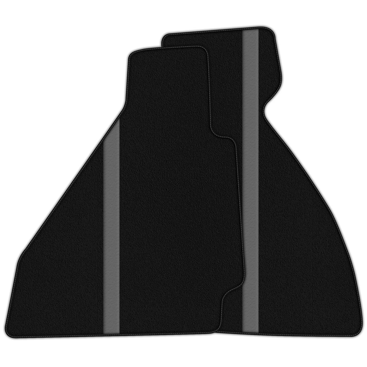 Black Floor Mats with Leather Line for Ferrari 328 GTB (1985-1989) - Various Colors