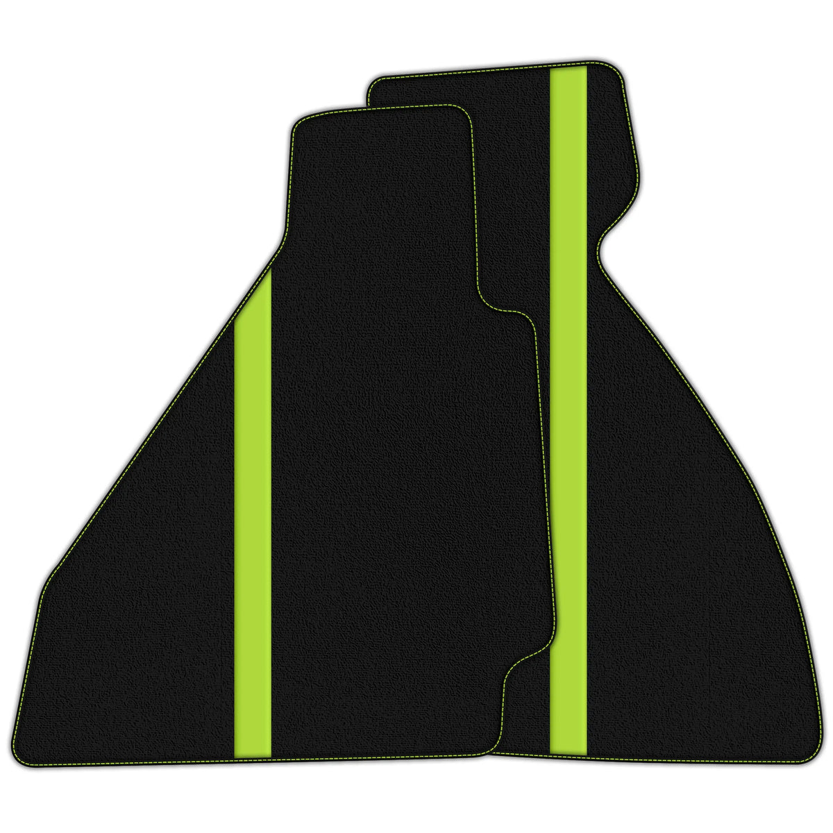 Black Floor Mats with Leather Line for Ferrari 328 GTB (1985-1989) - Various Colors