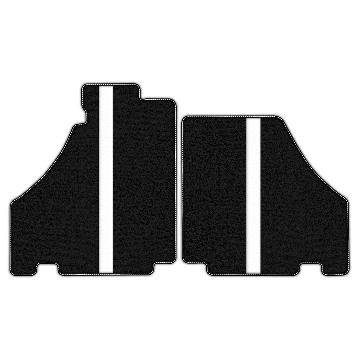 Black Floor Mats with Leather Line for Ferrari 360 (1999-2005) - Various Colors